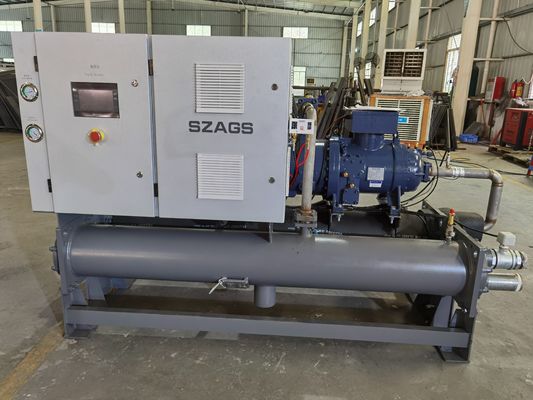 Mua 100hp Máy làm mát loại vít làm mát bằng nước với máy nén Hanbell Sử dụng để làm mát bể trộn online manufacture