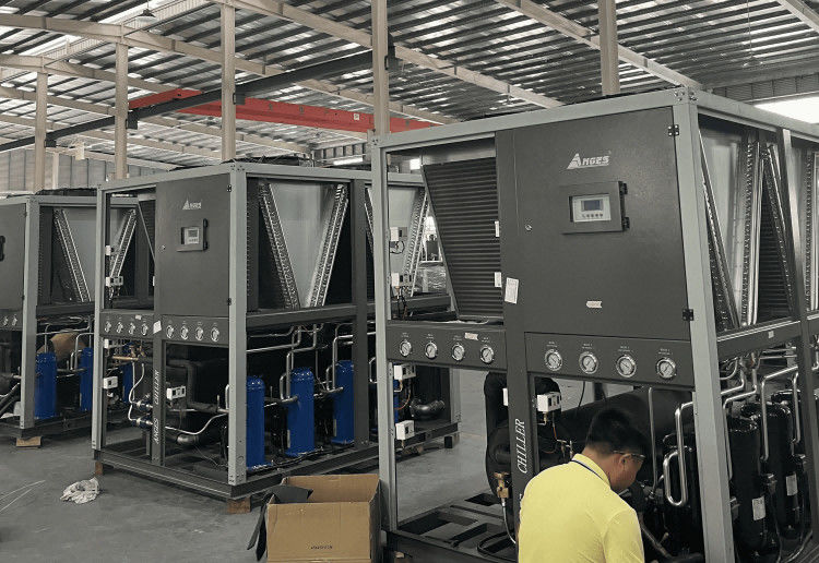 Máy làm mát nước công nghiệp làm mát bằng không khí 40HP cho máy đóng gói, Máy làm mát quy trình công nghiệp làm mát bằng nước 40TR