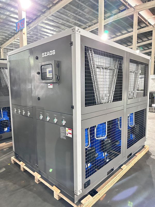 Sản xuất nhà máy 60HP làm mát bằng không khí máy làm mát nước công nghiệp 60 tấn loại cuộn Glycol máy làm mát với bốn nén cuộn