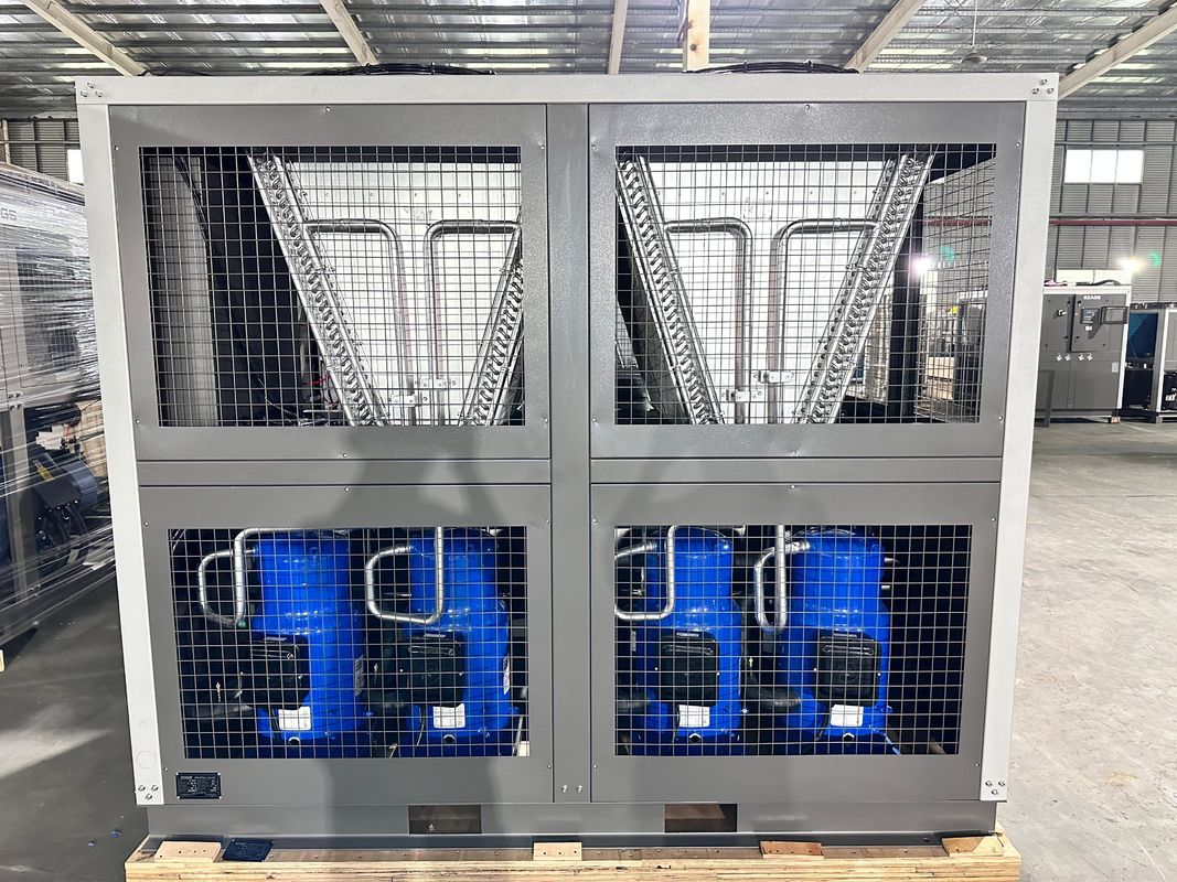 Sản xuất nhà máy 60HP làm mát bằng không khí máy làm mát nước công nghiệp 60 tấn loại cuộn Glycol máy làm mát với bốn nén cuộn