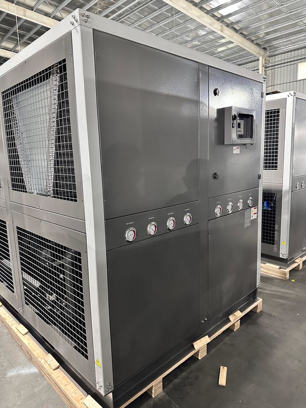 Sản xuất nhà máy 60HP làm mát bằng không khí máy làm mát nước công nghiệp 60 tấn loại cuộn Glycol máy làm mát với bốn nén cuộn