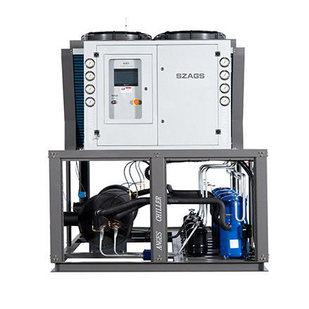 Máy làm lạnh 50HP Máy làm lạnh nước làm mát bằng không khí công nghiệp 50Ton cho máy ép phun Máy làm lạnh cuộn làm mát bằng không khí mô-đun